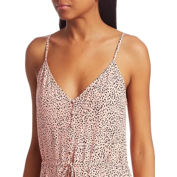 🐆 Rails, Frida Dusty Rose Spotted High-Low Dress